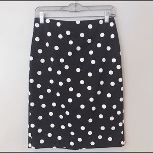 Ann Taylor Polka Dot Pencil Skirt